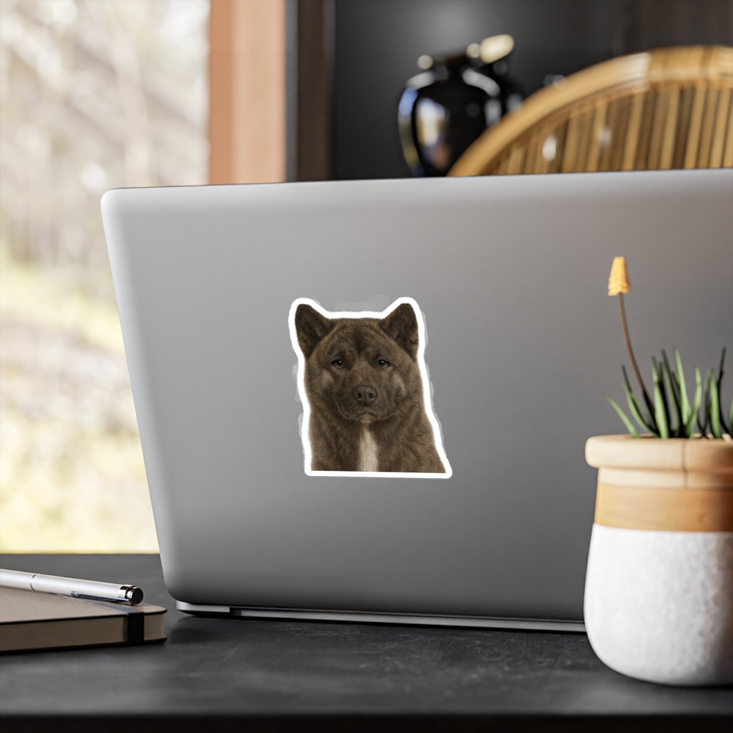 Brindle Akita decal - Akita sticker - Dog Sticker - Pet Decal - Outdoor - Indoor
