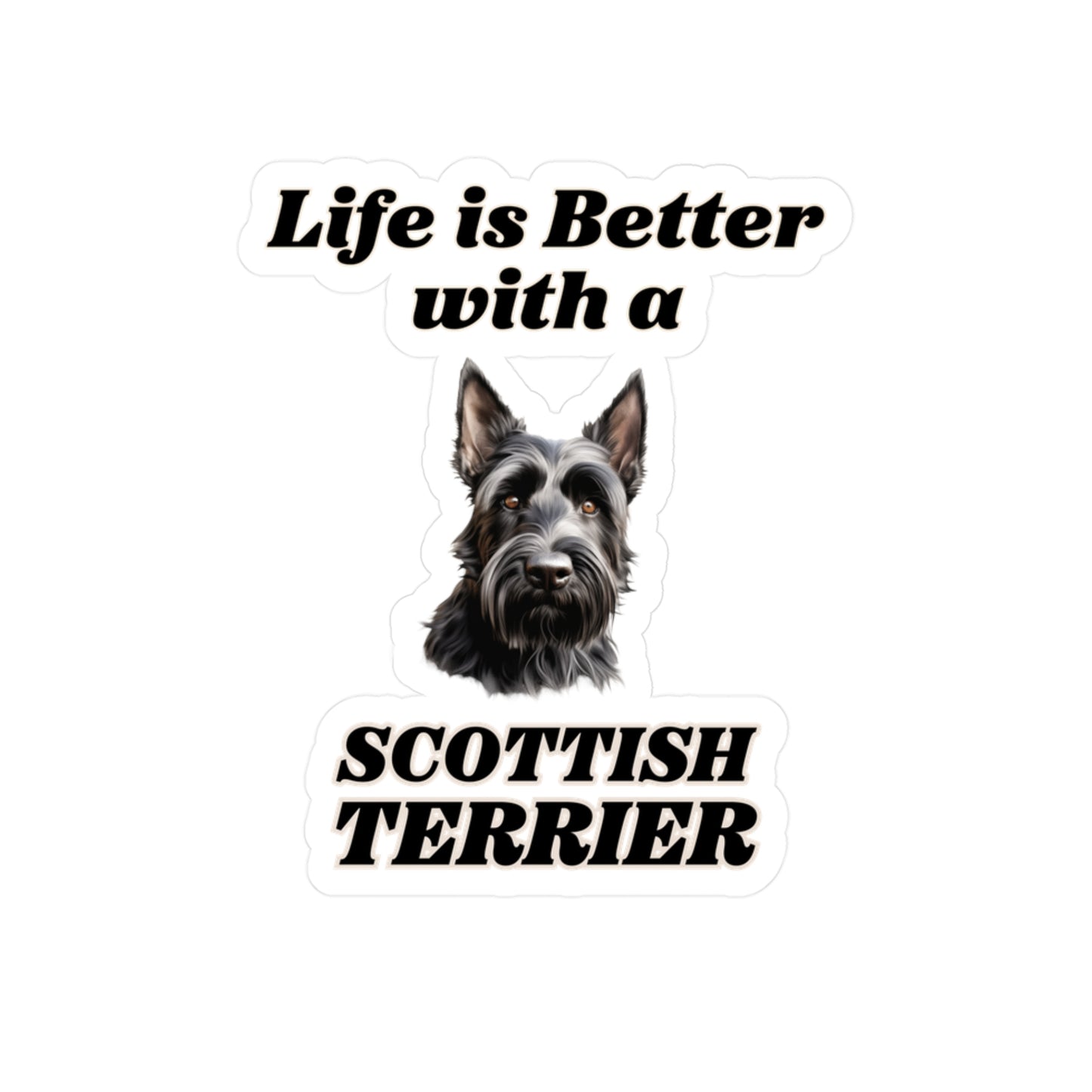 Scottish Terrier Sticker - Kiss-Cut Vinyl Dog Decals