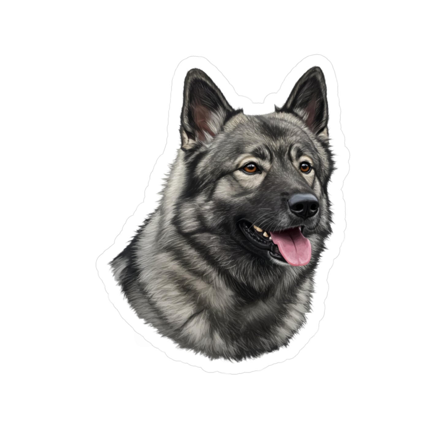 Norwegian Elkhound Vinyl Decal, Sticker for Dog Lovers, Pet Owner Gift, Car Decals, Laptop Stickers, Animal Lover Gift,