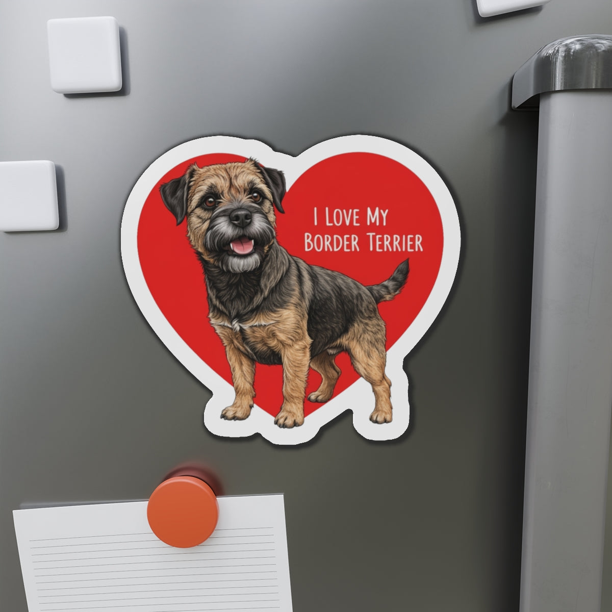 Border Terrier Die-Cut Magnet - Cute Dog Breed Refrigerator Magnet, Pet Lover Gift, Animal Decor, Fridge Decoration, Puppy Art Magnet