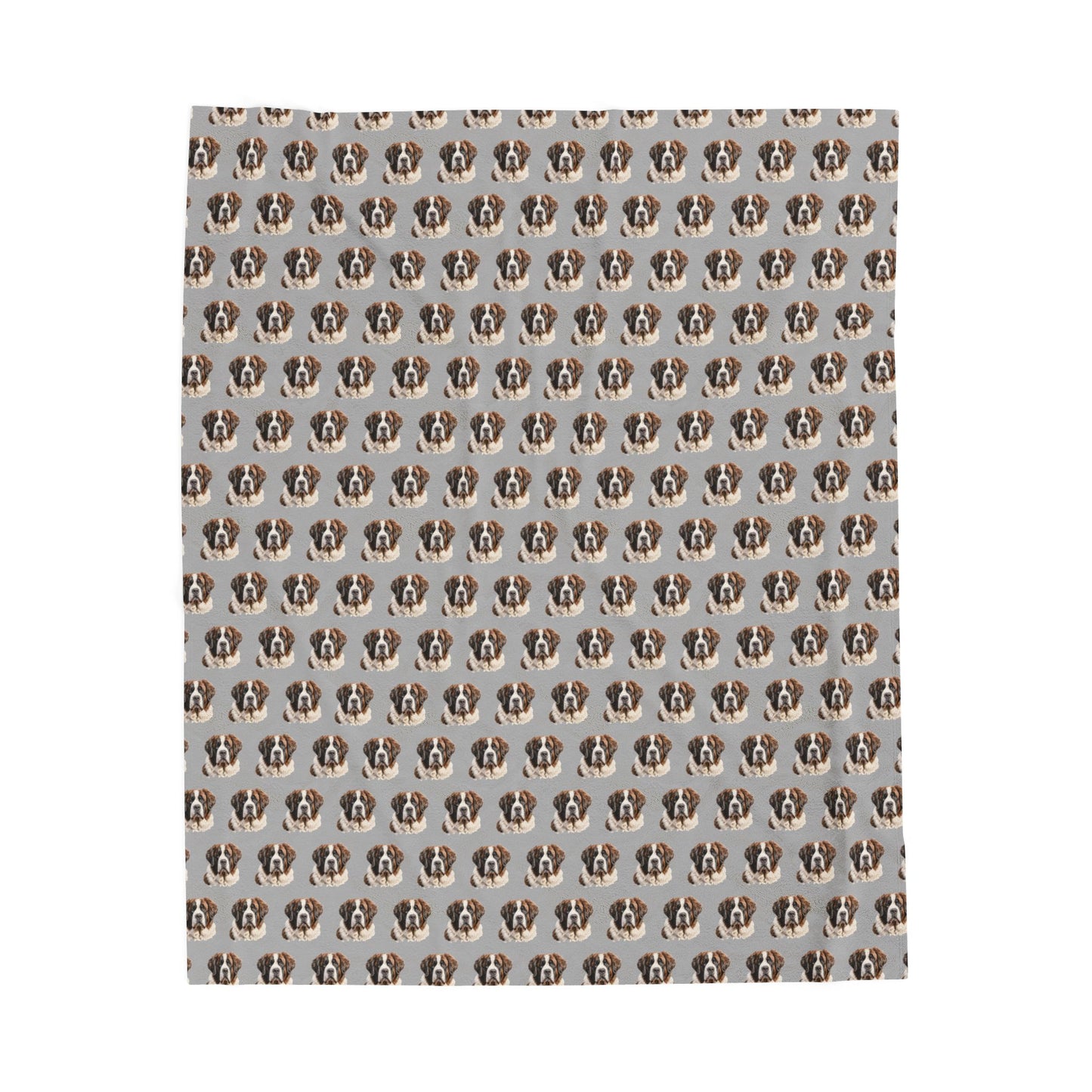 St. Bernard Blanket (Velveteen Plush, Grey)