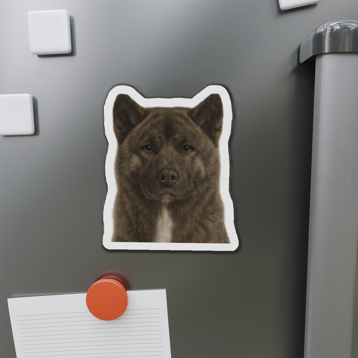Brindle Akita Die-Cut Magnet, Fridge Magnet, Cute Dog Magnet, Animal Lover Gift, Pet Owner Decor, Kitchen Decor