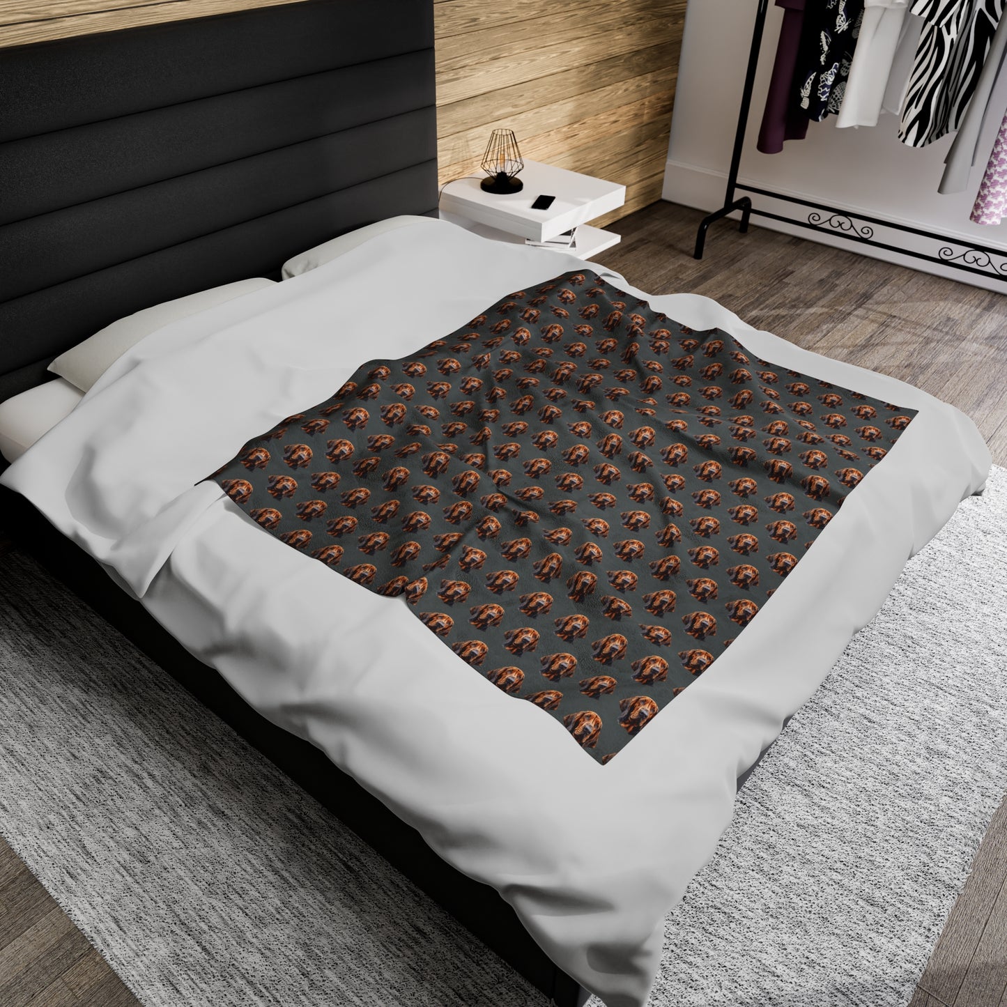 Bloodhound Velveteen Plush Blanket
