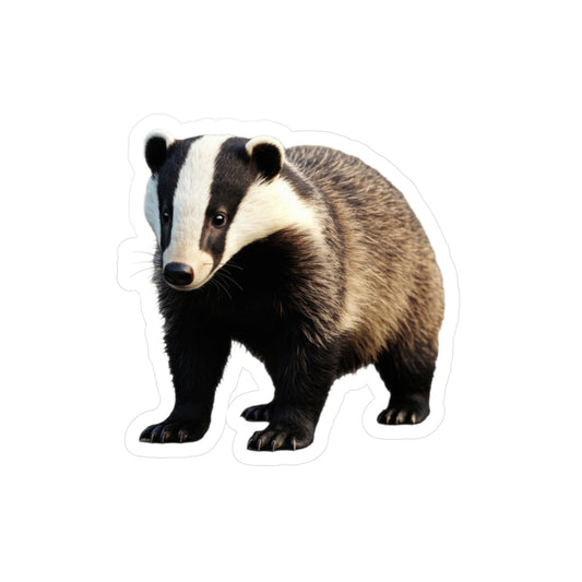 Badger Sticker Decal, Nature Animal Lover Gift, Laptop Water Bottle Phone Decal, Car Bumper Sticker, Wildlife Vinyl Sticker