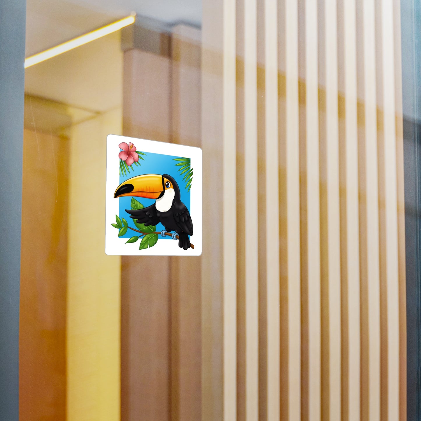 Toucan Sticker, Tropical Decal, Bird Vinyl Sticker, Nature Laptop Decal, Car Decal, Water Bottle Sticker