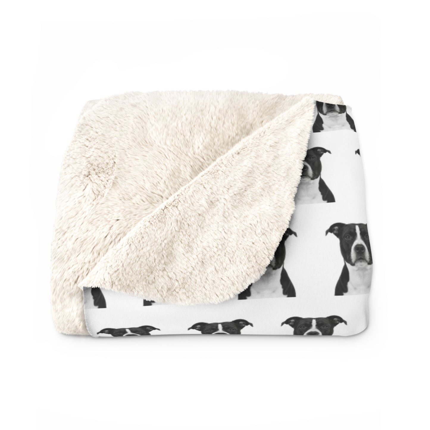 Sherpa Fleece Blanket - Pit Bull Design, Dog Lover Gift, Cozy Throw, Animal Print Decor, Pet Owner Present, Fuzzy Bedding