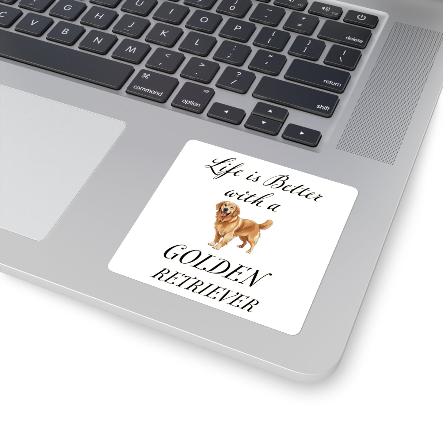 Life is Better with a Golden Retriever Square Stickers