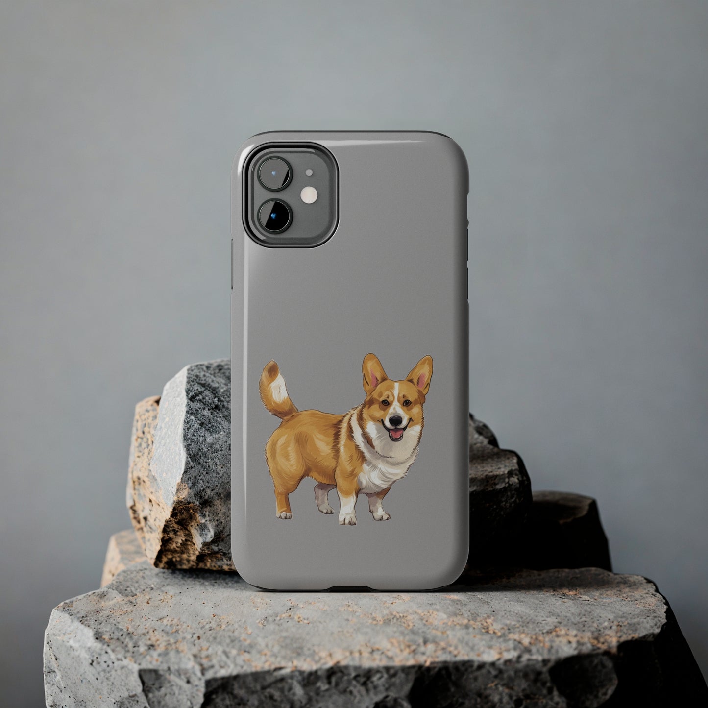 Light Grey Corgi Tough Phone Case
