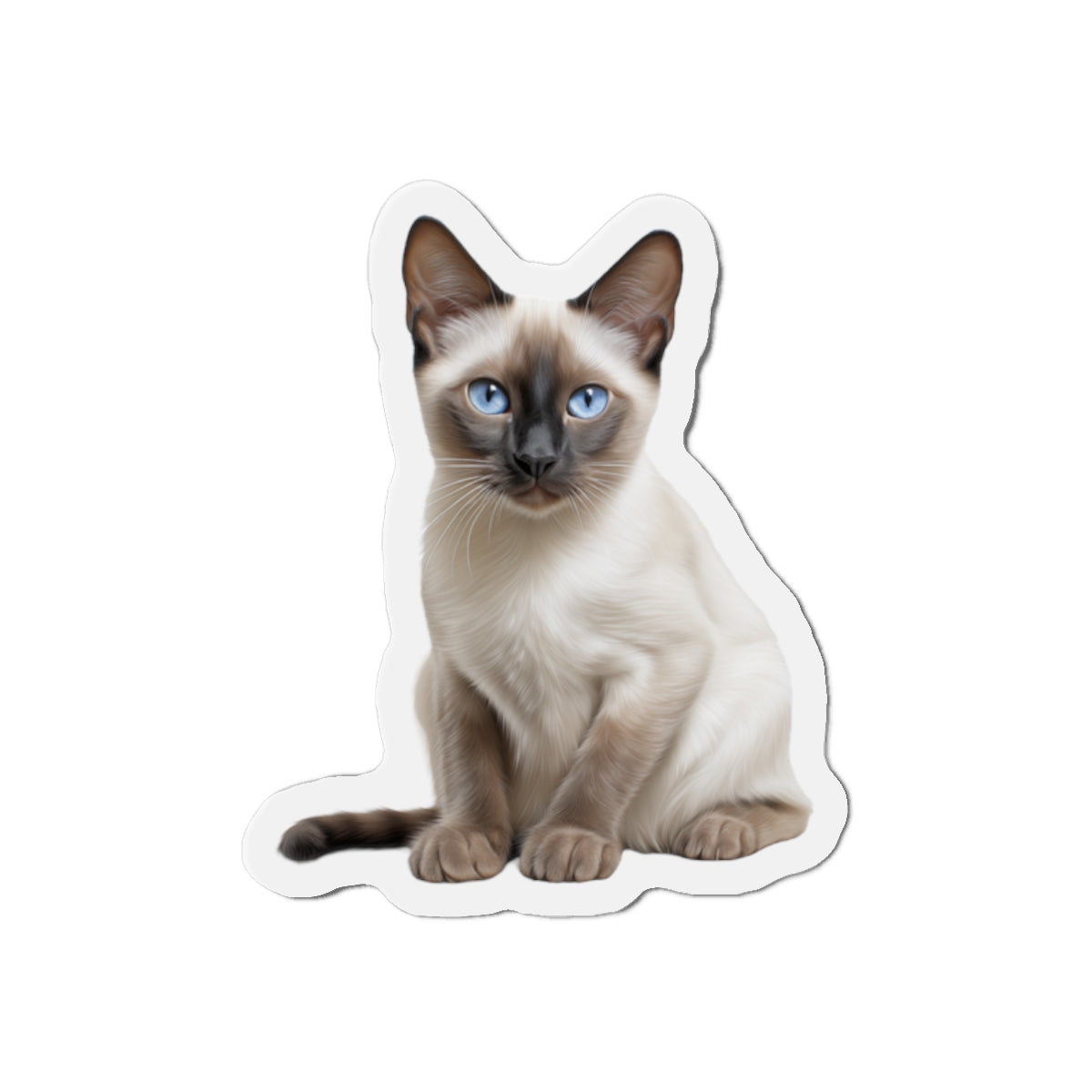 Siamese Magnet, Fridge Magnet, Cute Cat Magnet, Animal Lover Gift, Pet Owner Decor, Feline Kitchen Decor