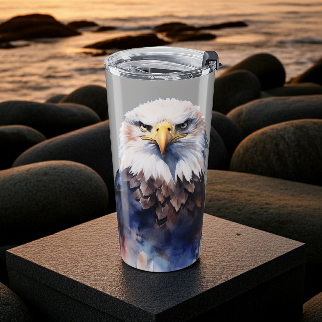 Bald Eagle Tumbler - 20oz - Stainless Steel