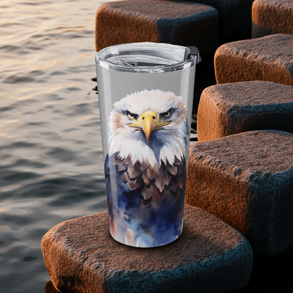 Bald Eagle Tumbler - 20oz - Stainless Steel