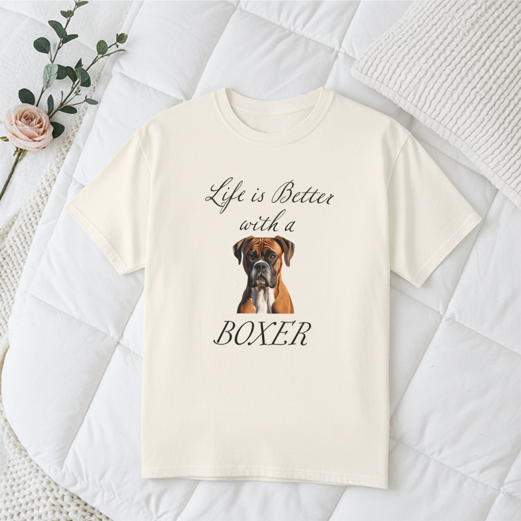 Boxer Tshirt - Dog Mom Shirt, Dog Dad Shirt, gift for Dog Mom
