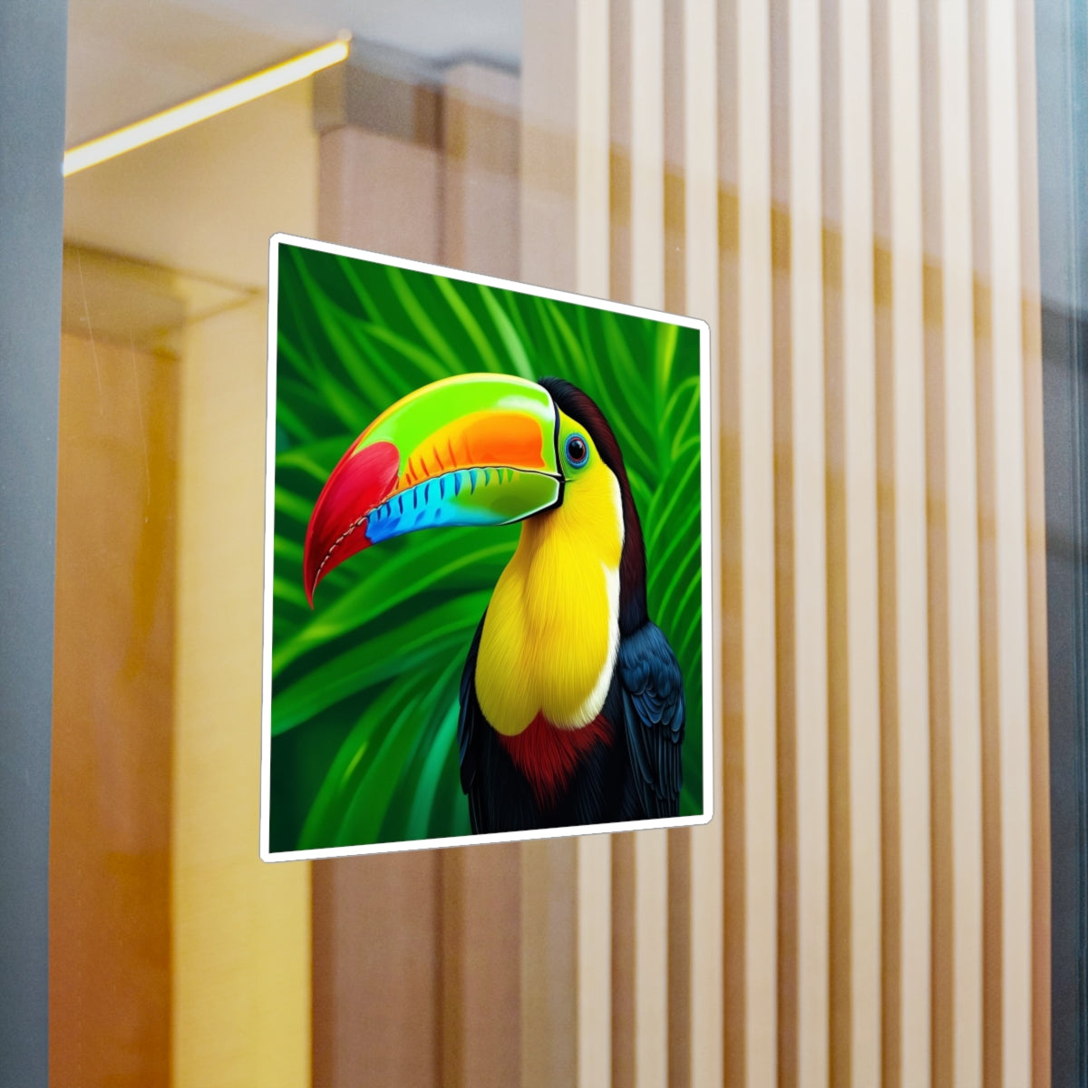 Toucan Sticker, Tropical Decal, Bird Vinyl Sticker, Nature Laptop Decal, Car Decal, Water Bottle Sticker