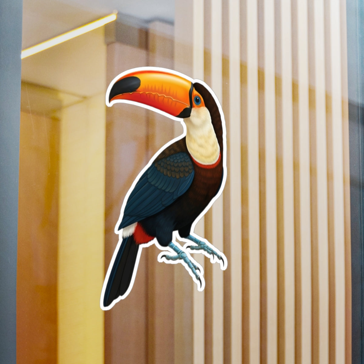 Toucan Sticker, Tropical Decal, Bird Vinyl Sticker, Nature Laptop Decal, Car Decal, Water Bottle Sticker