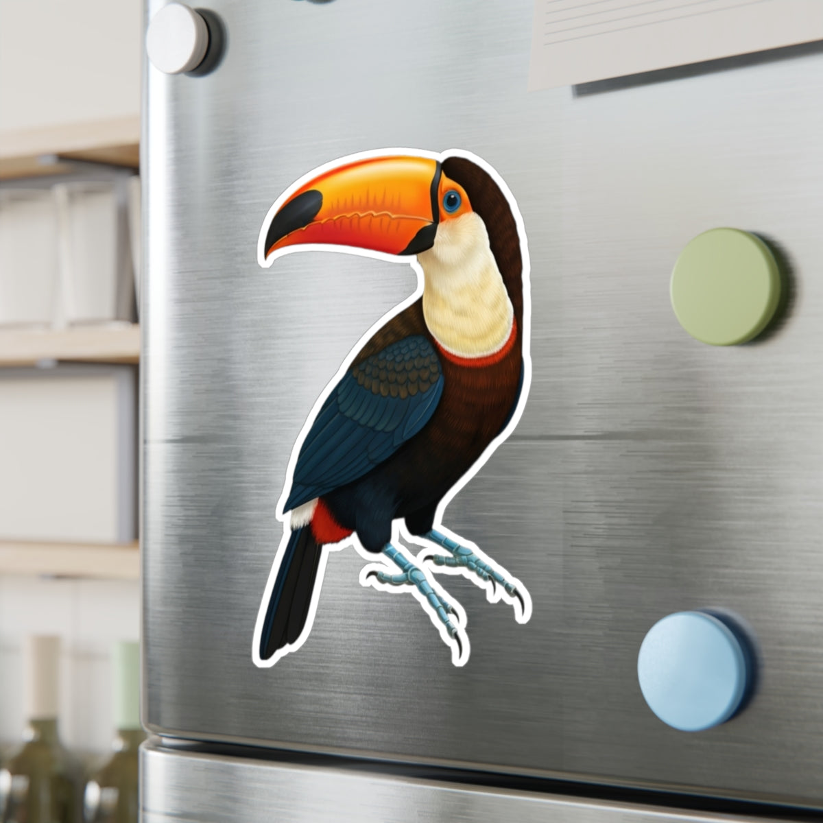 Toucan Sticker, Tropical Decal, Bird Vinyl Sticker, Nature Laptop Decal, Car Decal, Water Bottle Sticker