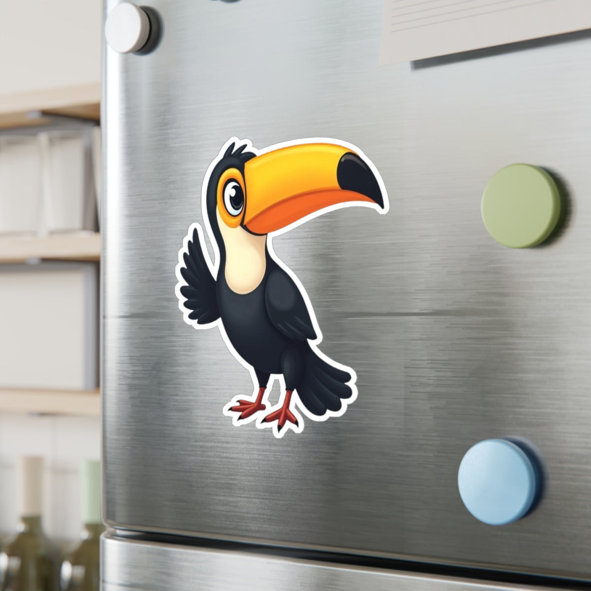 Toucan Sticker, Tropical Decal, Bird Vinyl Sticker, Nature Laptop Decal, Car Decal, Water Bottle Sticker