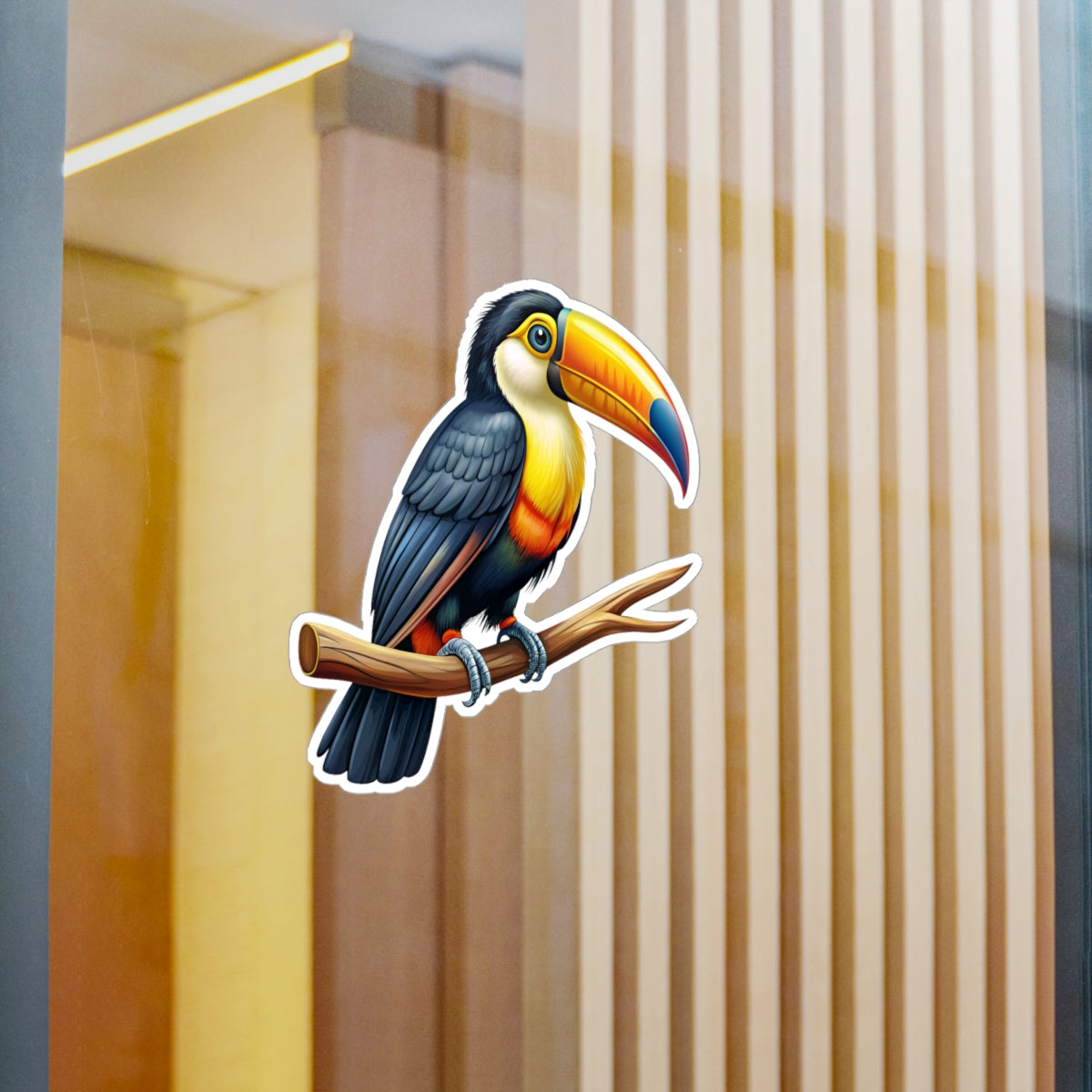 Toucan Sticker, Tropical Decal, Bird Vinyl Sticker, Nature Laptop Decal, Car Decal, Water Bottle Sticker