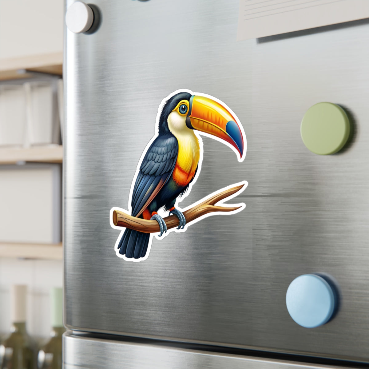 Toucan Sticker, Tropical Decal, Bird Vinyl Sticker, Nature Laptop Decal, Car Decal, Water Bottle Sticker