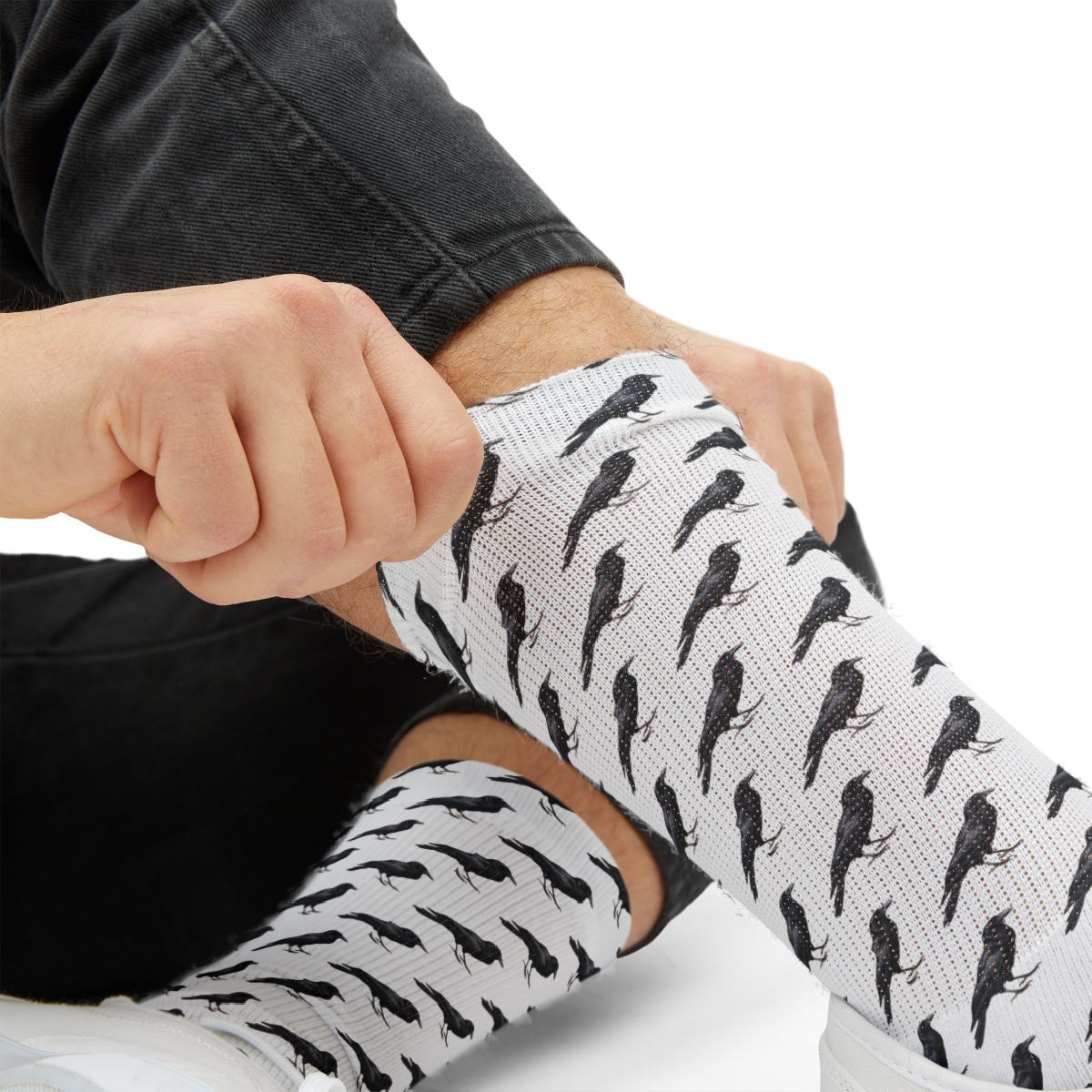 Crow Socks - Bird Lover Gift, Cute Bird Apparel,  Bird Present, Bird Socks, Bird Footwear