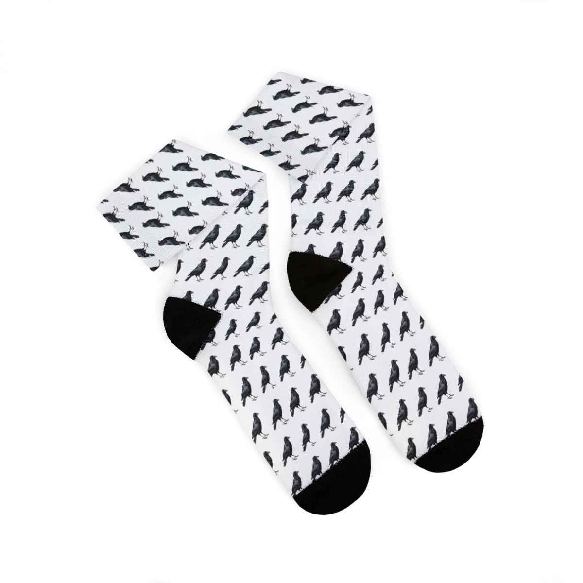 Crow Socks - Bird Lover Gift, Cute Bird Apparel,  Bird Present, Bird Socks, Bird Footwear