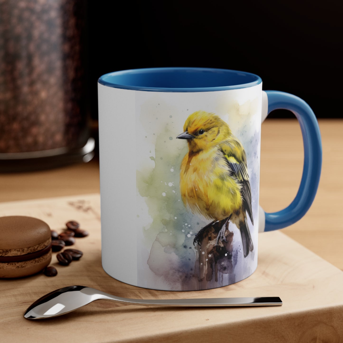 Canary Watercolor Accent Coffee Mug, 11oz
