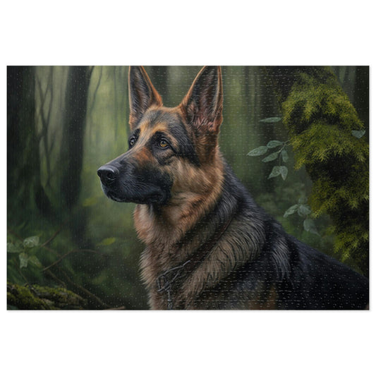 Tranquil Forest German Shepherd Puzzle (500,1000-Piece)