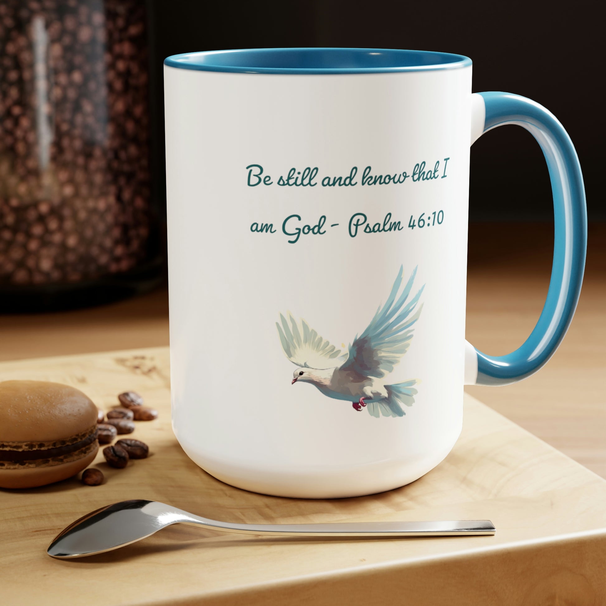 Be Still and Know Coffee Mug blue