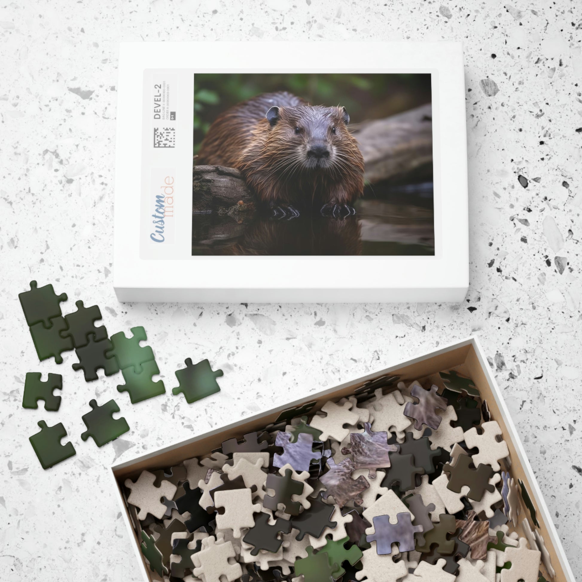 beaver jigsaw puzzle box