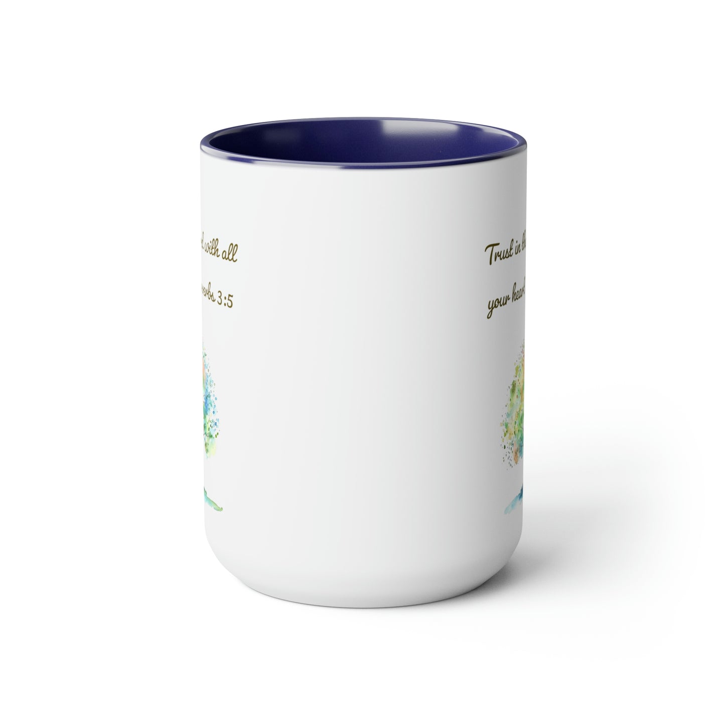 Trust in the Lord Proverbs 3:5 Two-Tone Coffee Mugs 15oz