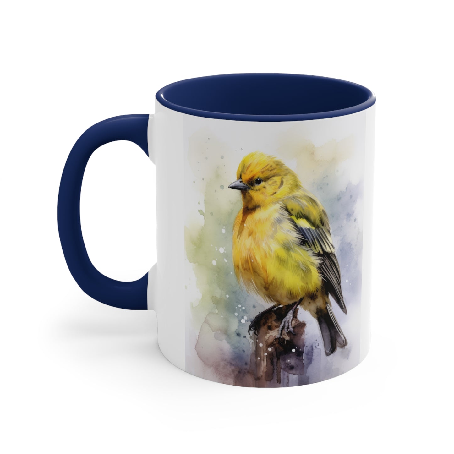 Canary Watercolor Accent Coffee Mug, 11oz