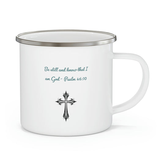 Be still and know camping mug