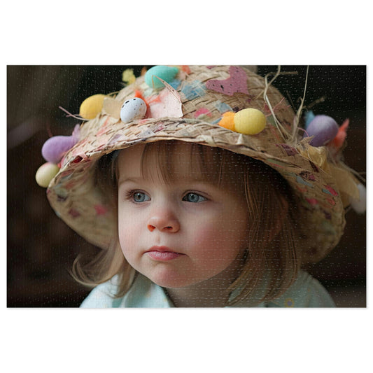 Little Girl in Easter Bonnet Puzzle 2 (500, 1000 piece)
