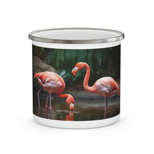 Flamingo Camping Mug, Enamel