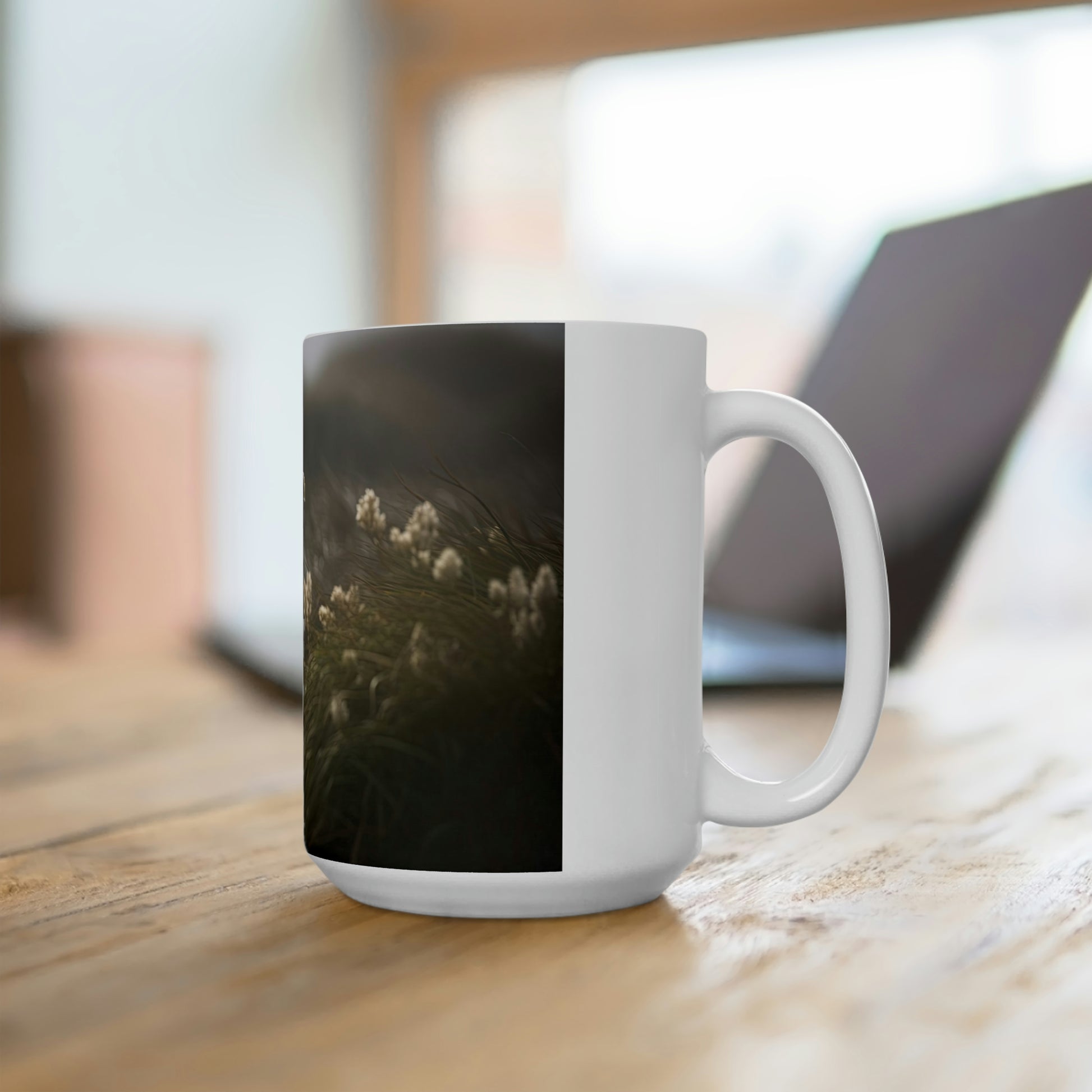 albatross mug on desk