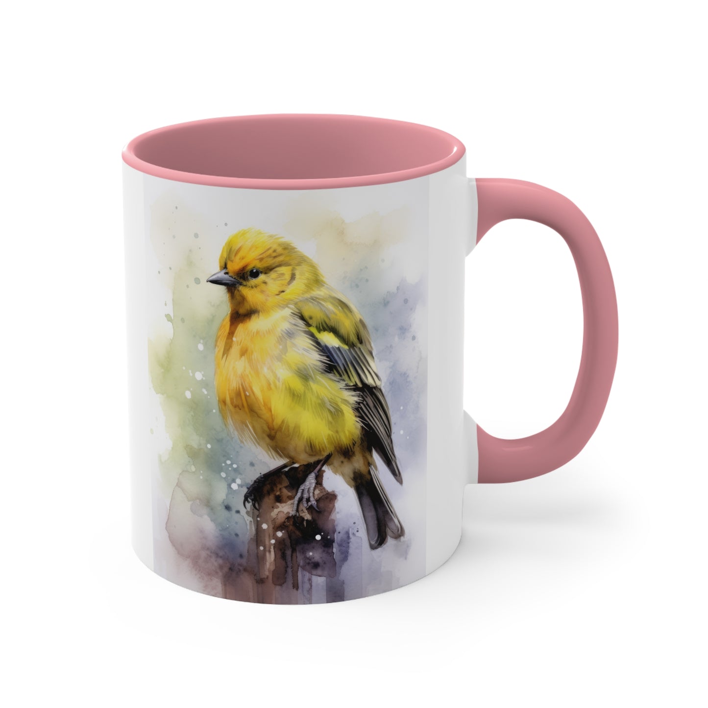 Canary Watercolor Accent Coffee Mug, 11oz