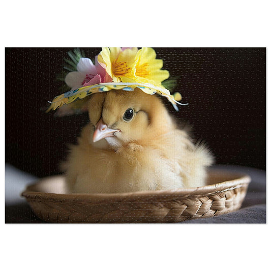 Easter Chick in Bonnet Puzzle (500, 1000 pc)