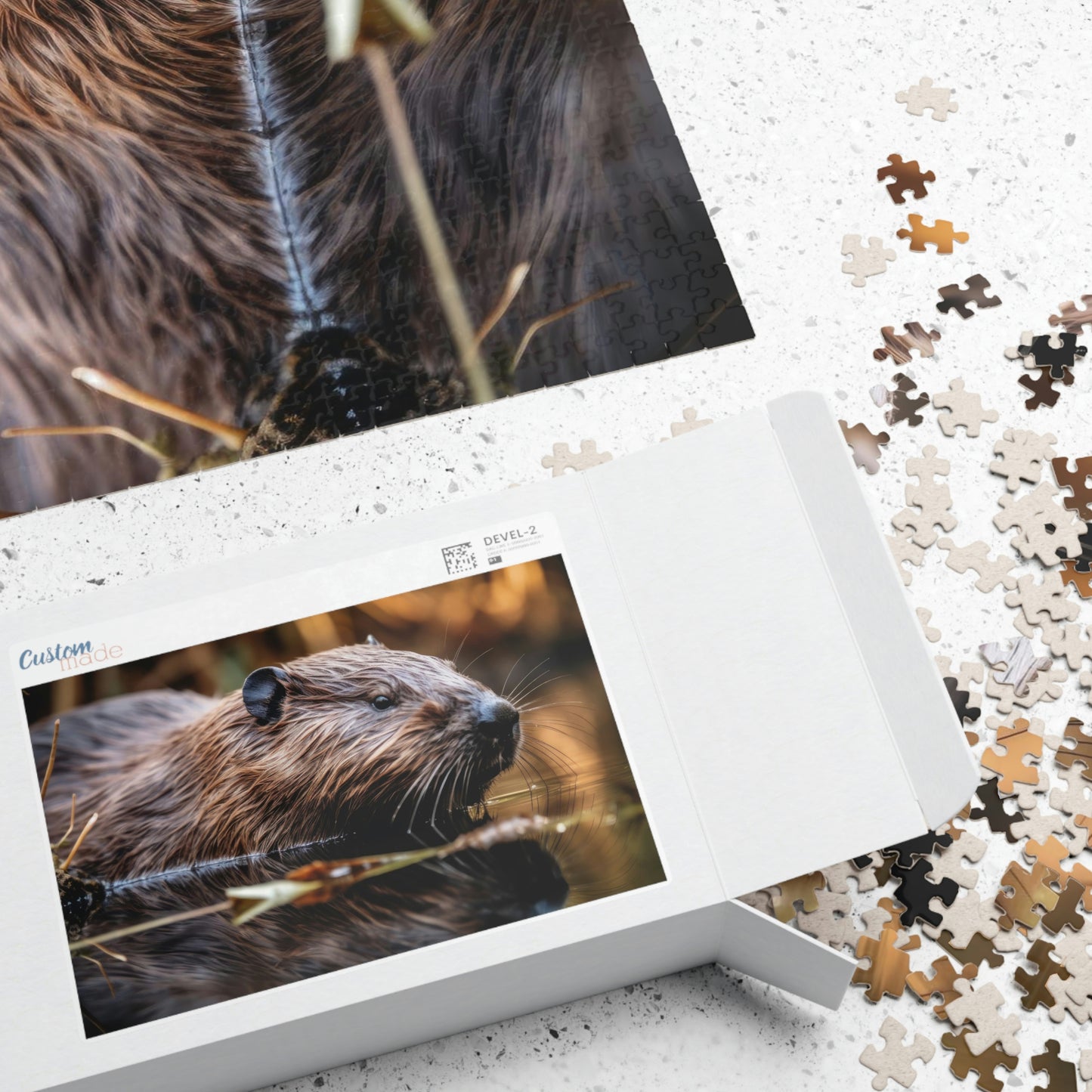 beaver jigsaw puzzle box