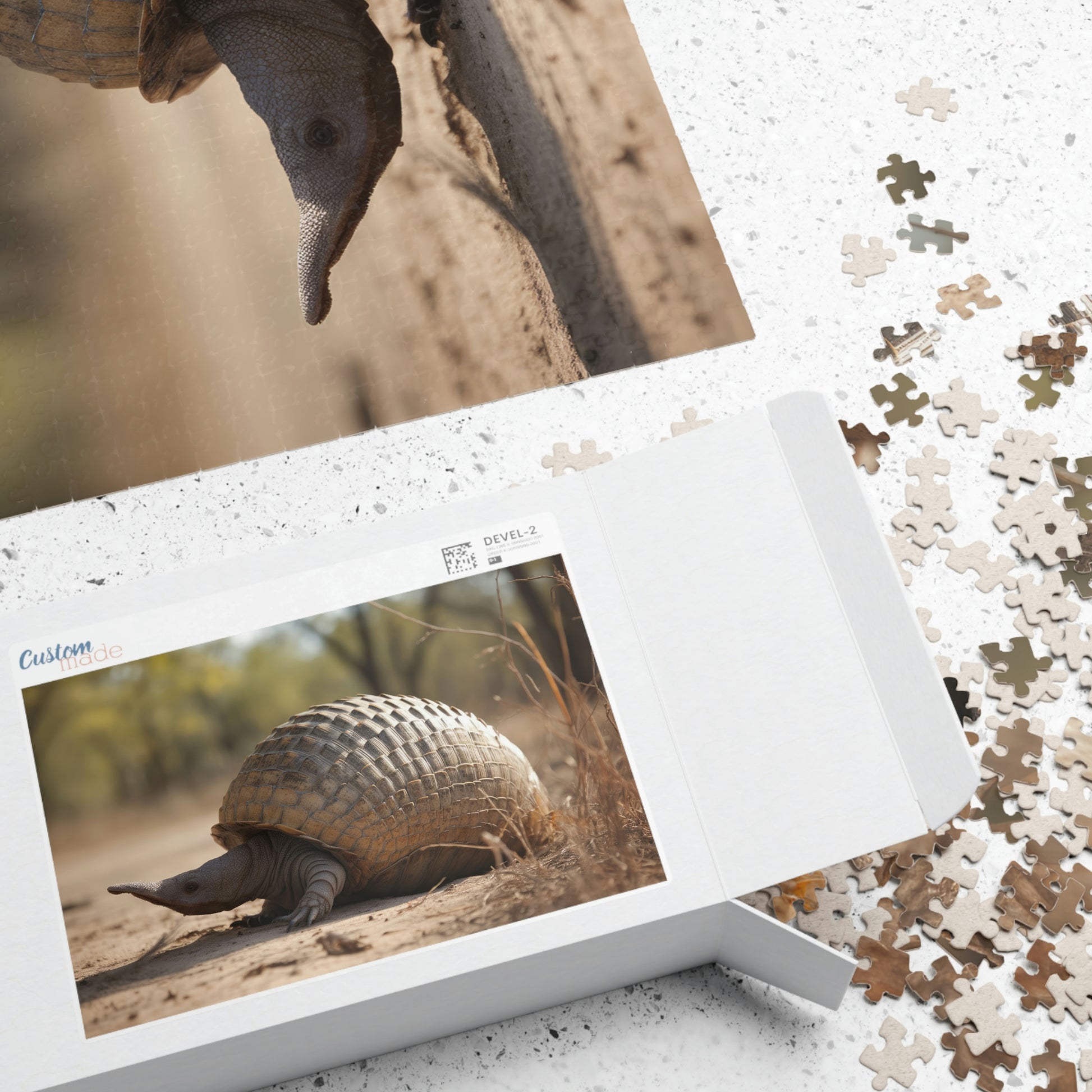 armadillo jigsaw puzzle box