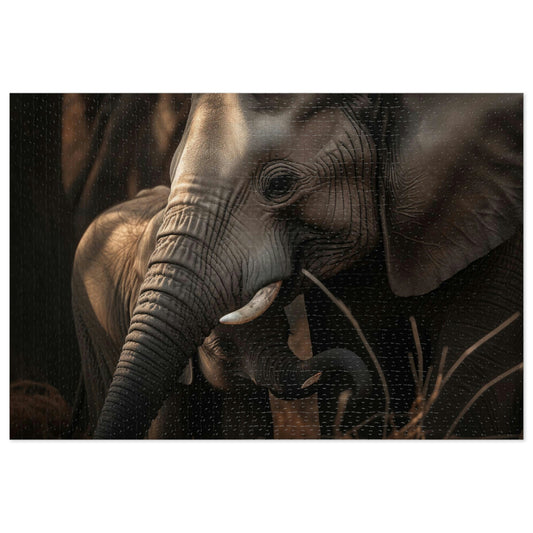 Elephant's Gentle Embrace 3 (500, 1000 piece)