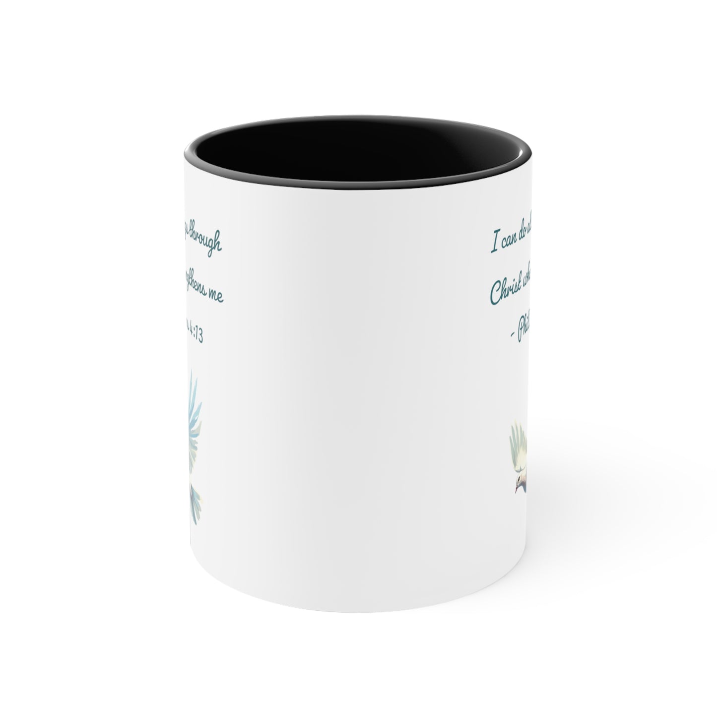I Can Do all things Bible verse Accent Coffee Mug, 11 oz