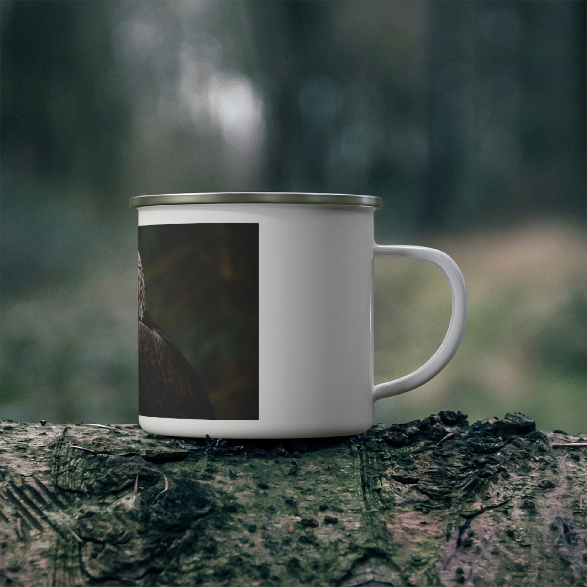enamel eagle camping mug