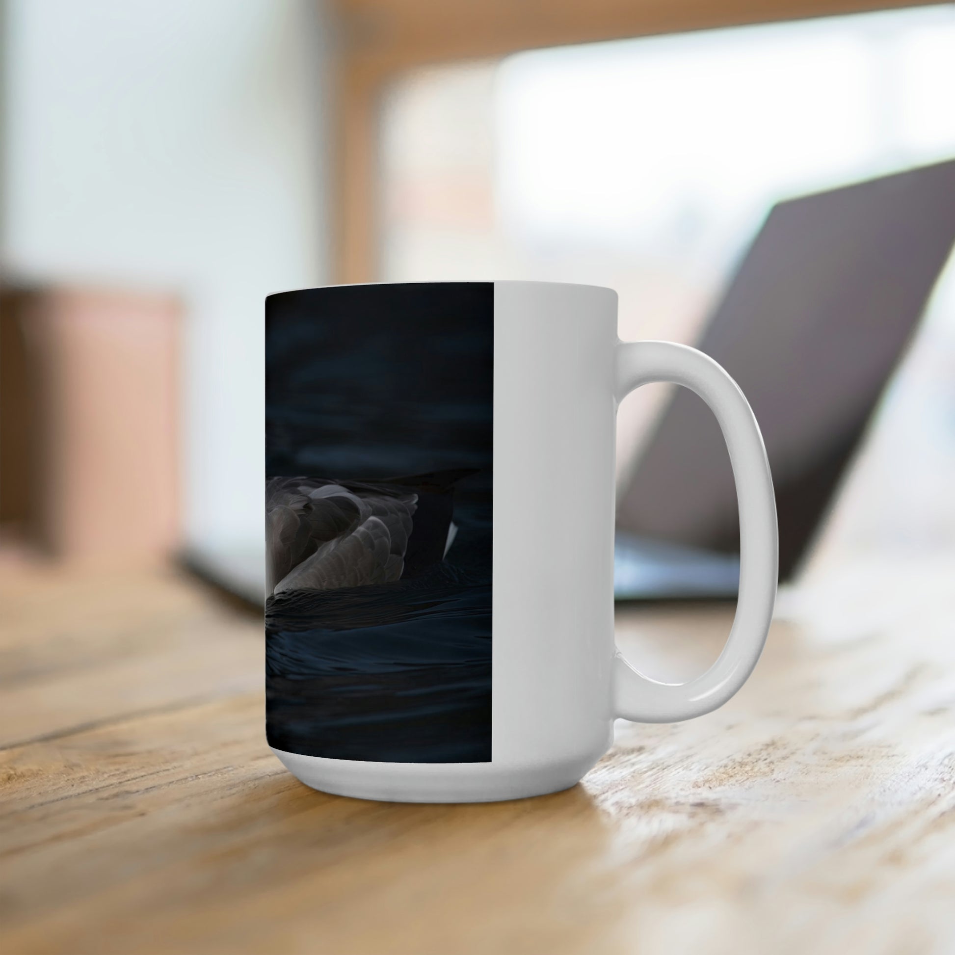 albatross mug in use