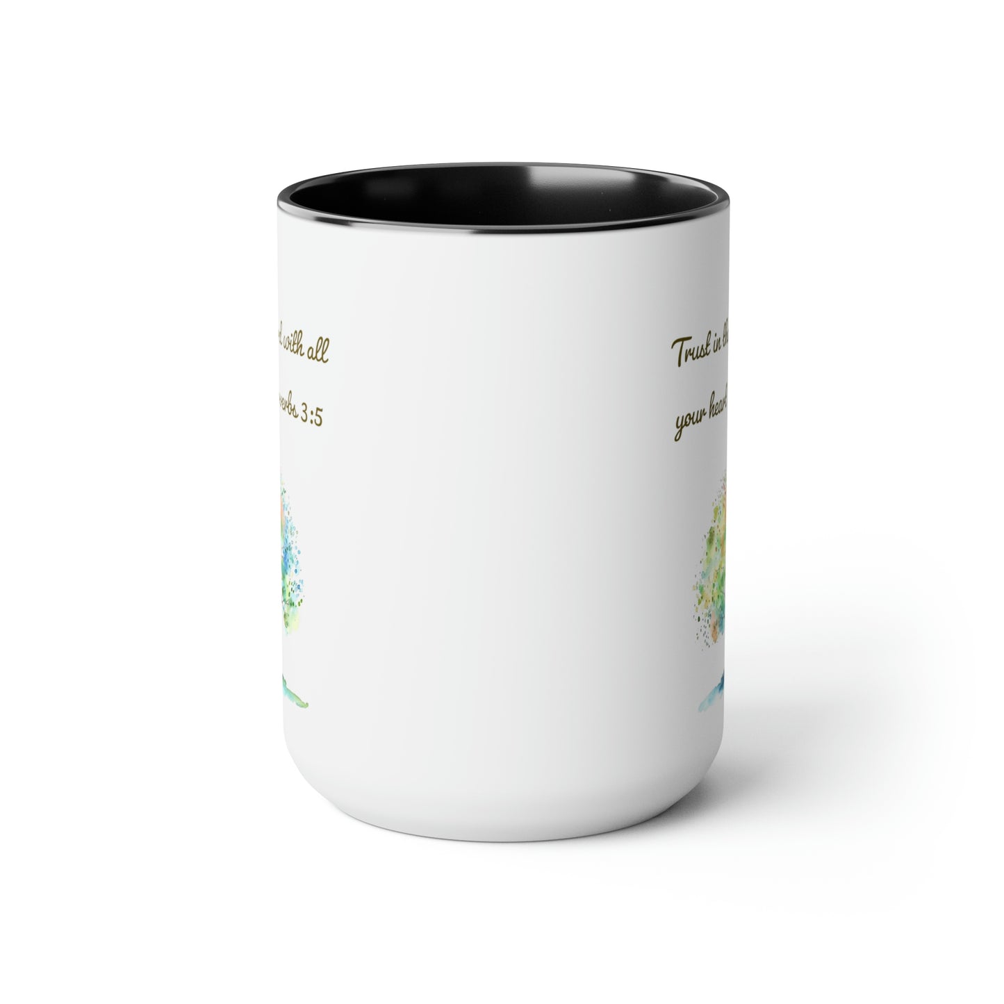 Trust in the Lord Proverbs 3:5 Two-Tone Coffee Mugs 15oz