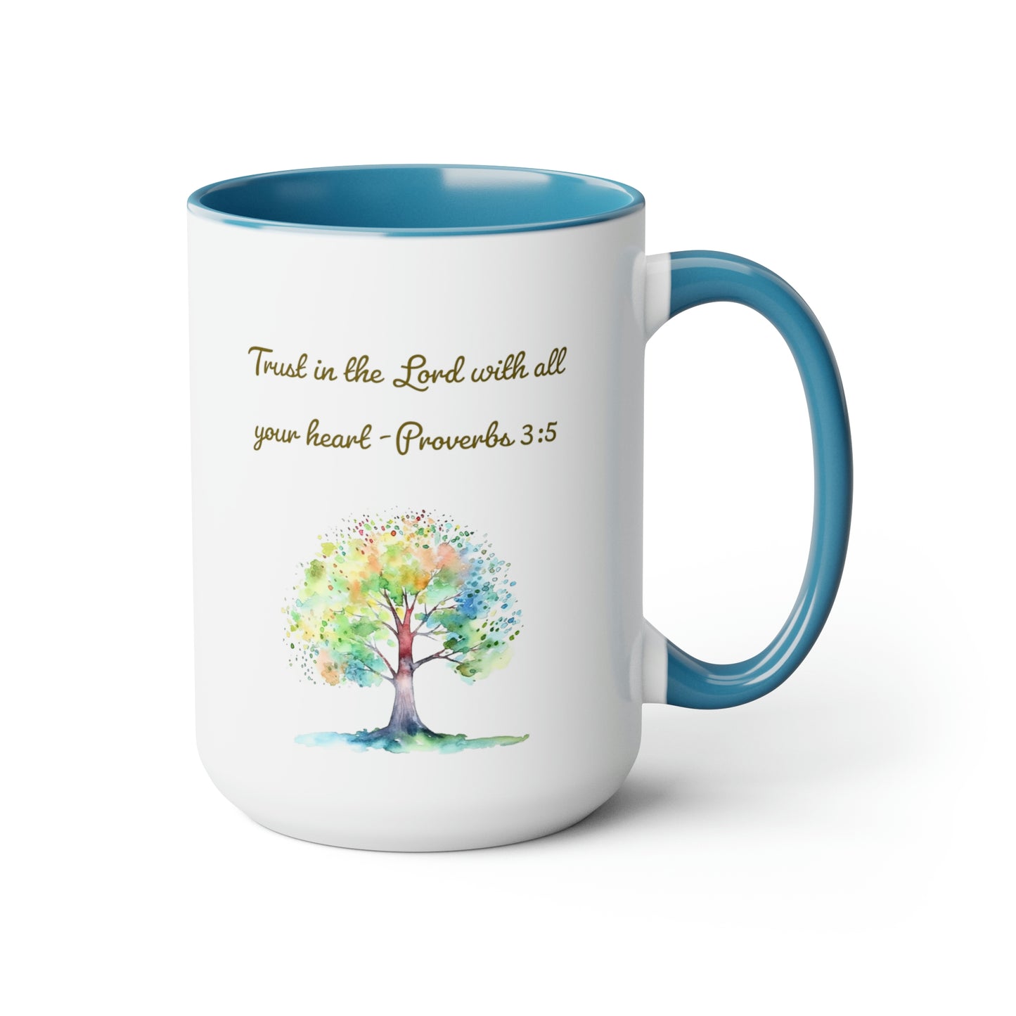 Trust in the Lord Proverbs 3:5 Two-Tone Coffee Mugs 15oz