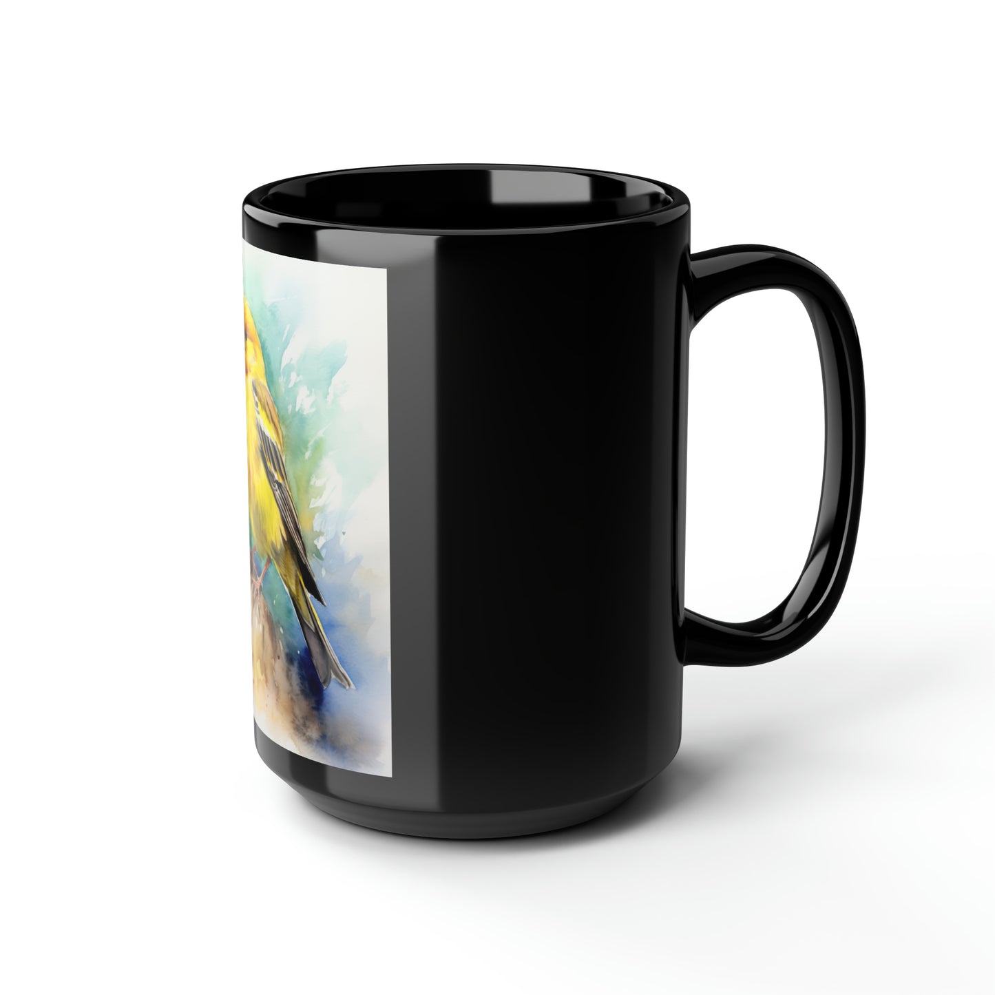 Canary Mug watercolor - 15 oz Ceramic