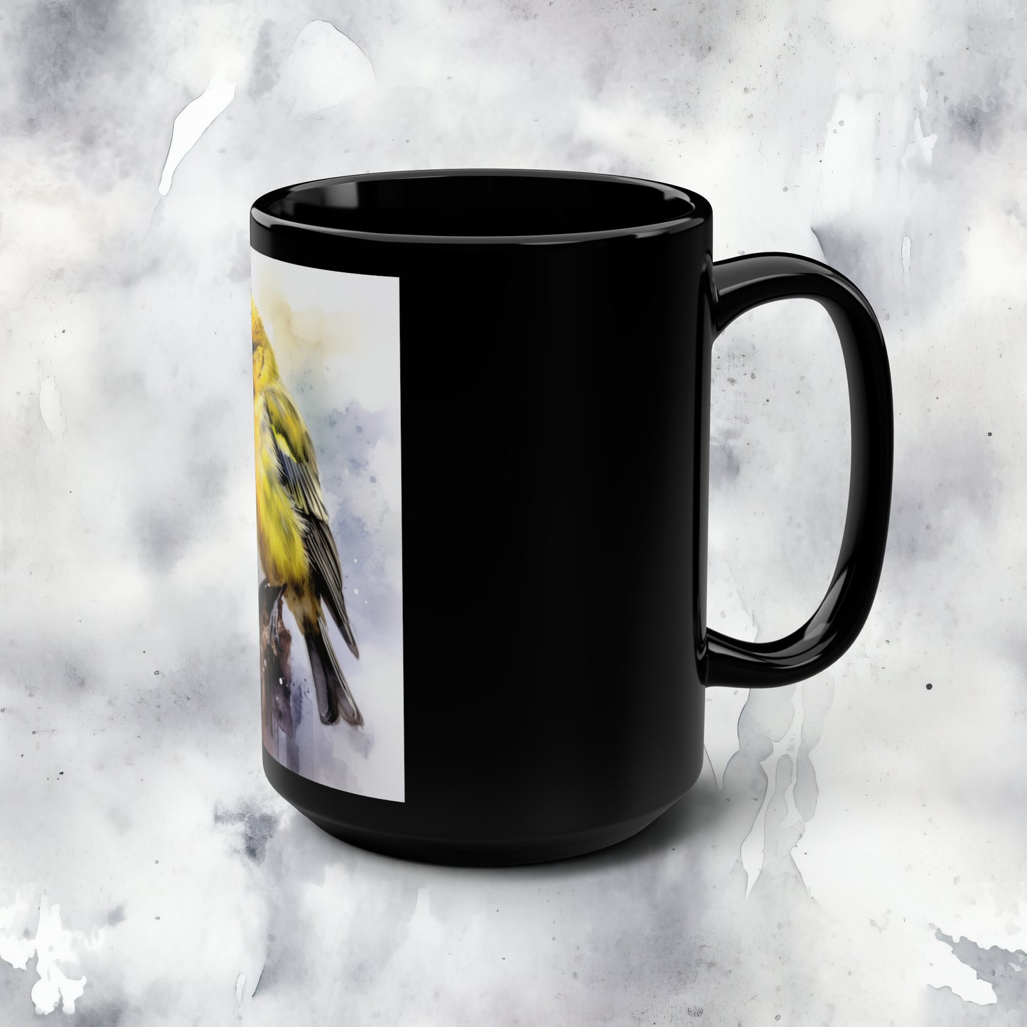 Canary Mug watercolor - 15 oz Ceramic