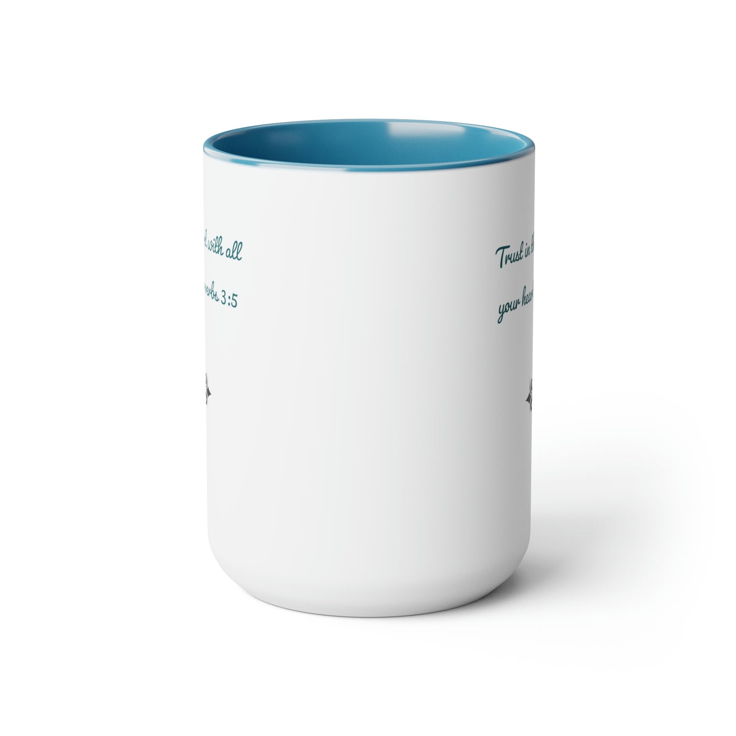 Trust in the Lord, Proverbs 3:5, Two-Tone Coffee Mugs, 15oz