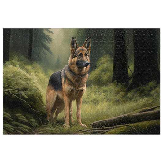 Mystical Woods German Shepherd Puzzle  (500,1000-Piece)