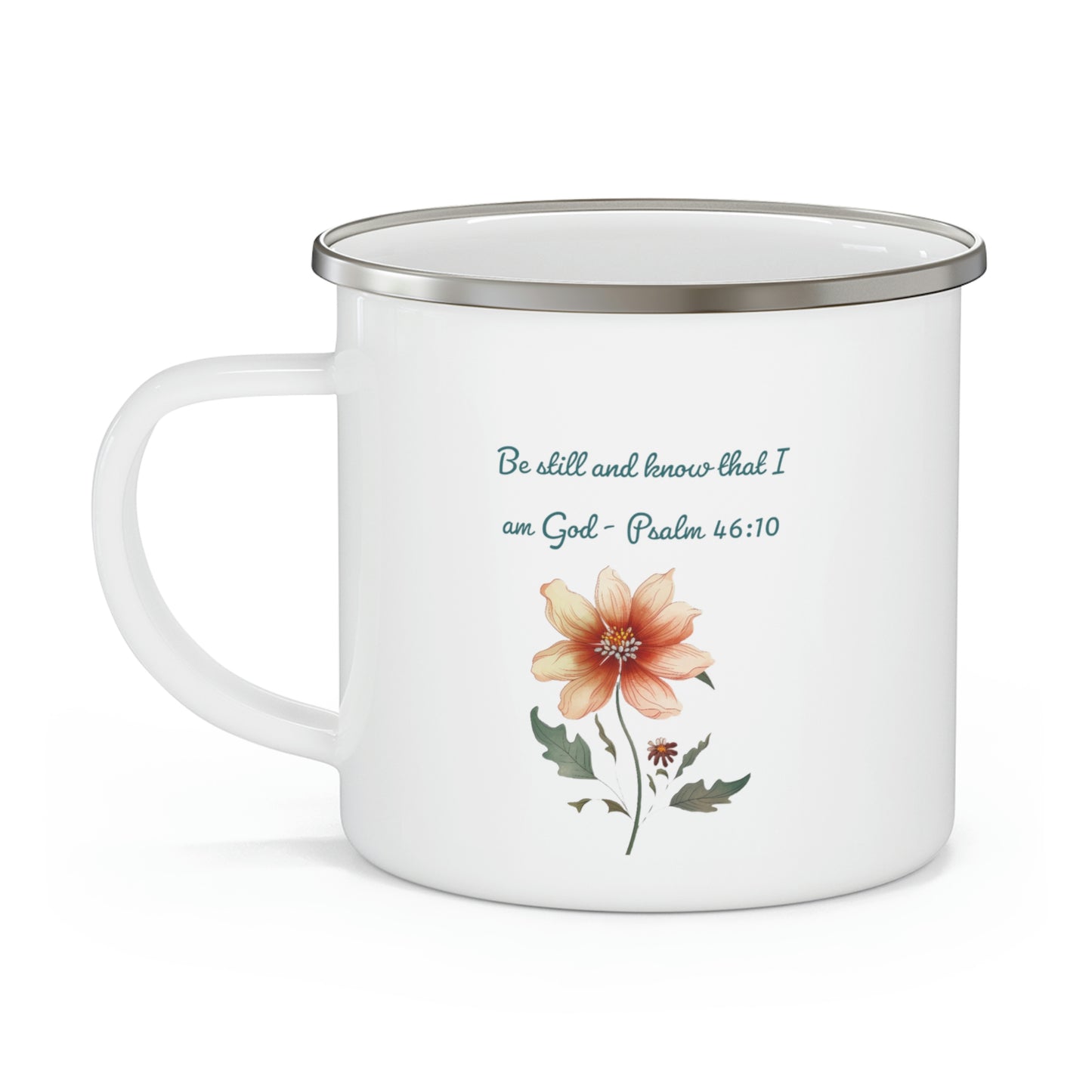 enamel camping mug with Bible verse