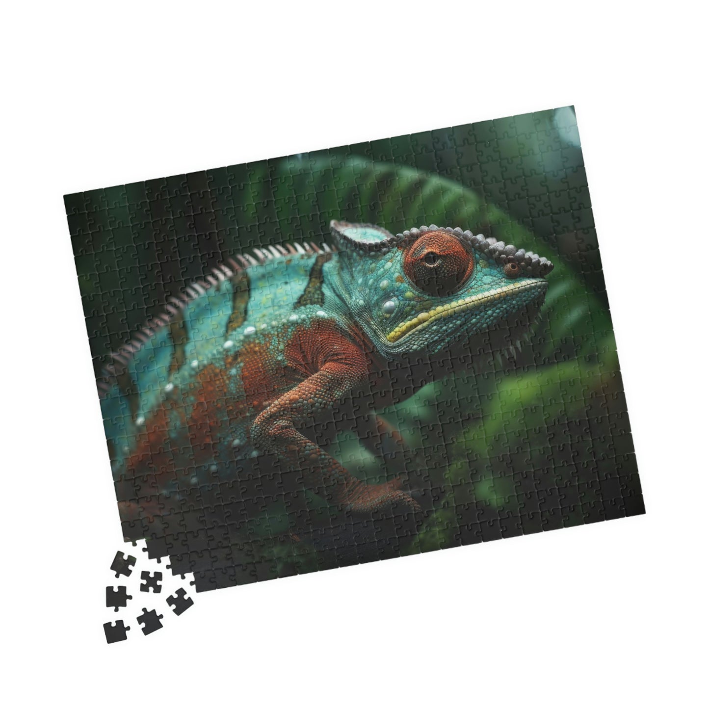 chameleon jigsaw puzzle pieces